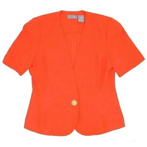 Liz Claiborne Deep V Blouse Size‎ 12 Formal Evening Top Work Office Blazer Top